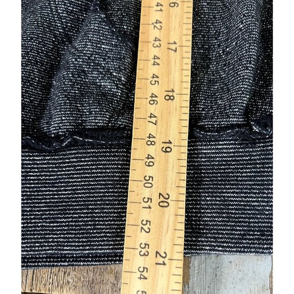 Torrid women's size 0 black and silver metallic zip front hooded jacket, pocket - Picture 7 of 8